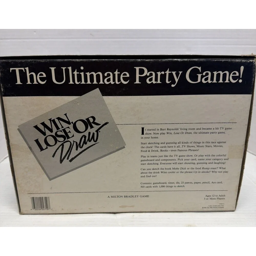 Win, Lose Or Draw The Picture Charades Game Party Edition 1988